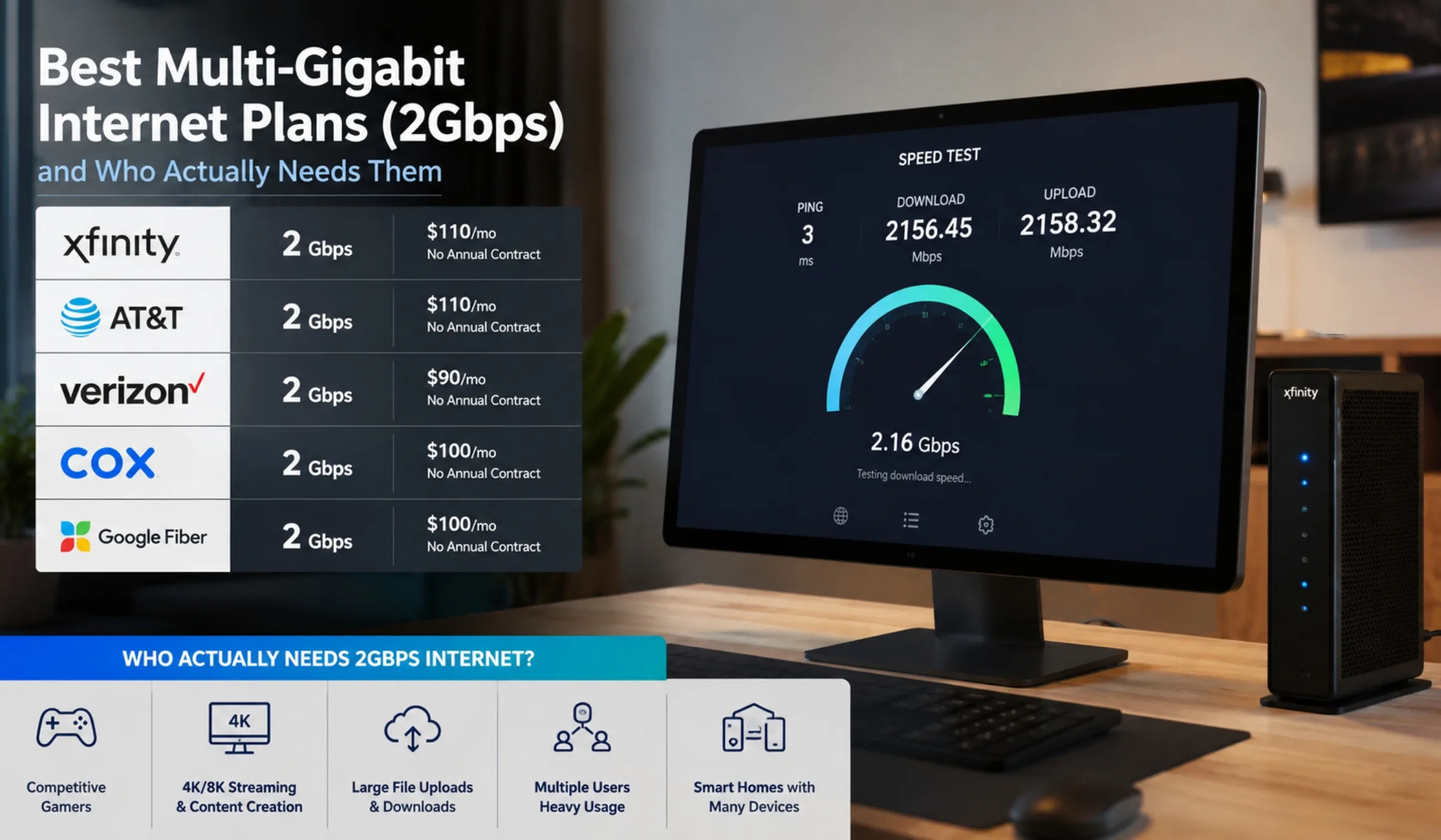 Best Multi-Gigabit Internet Plans (2Gbps+) and Who Actually Needs Them