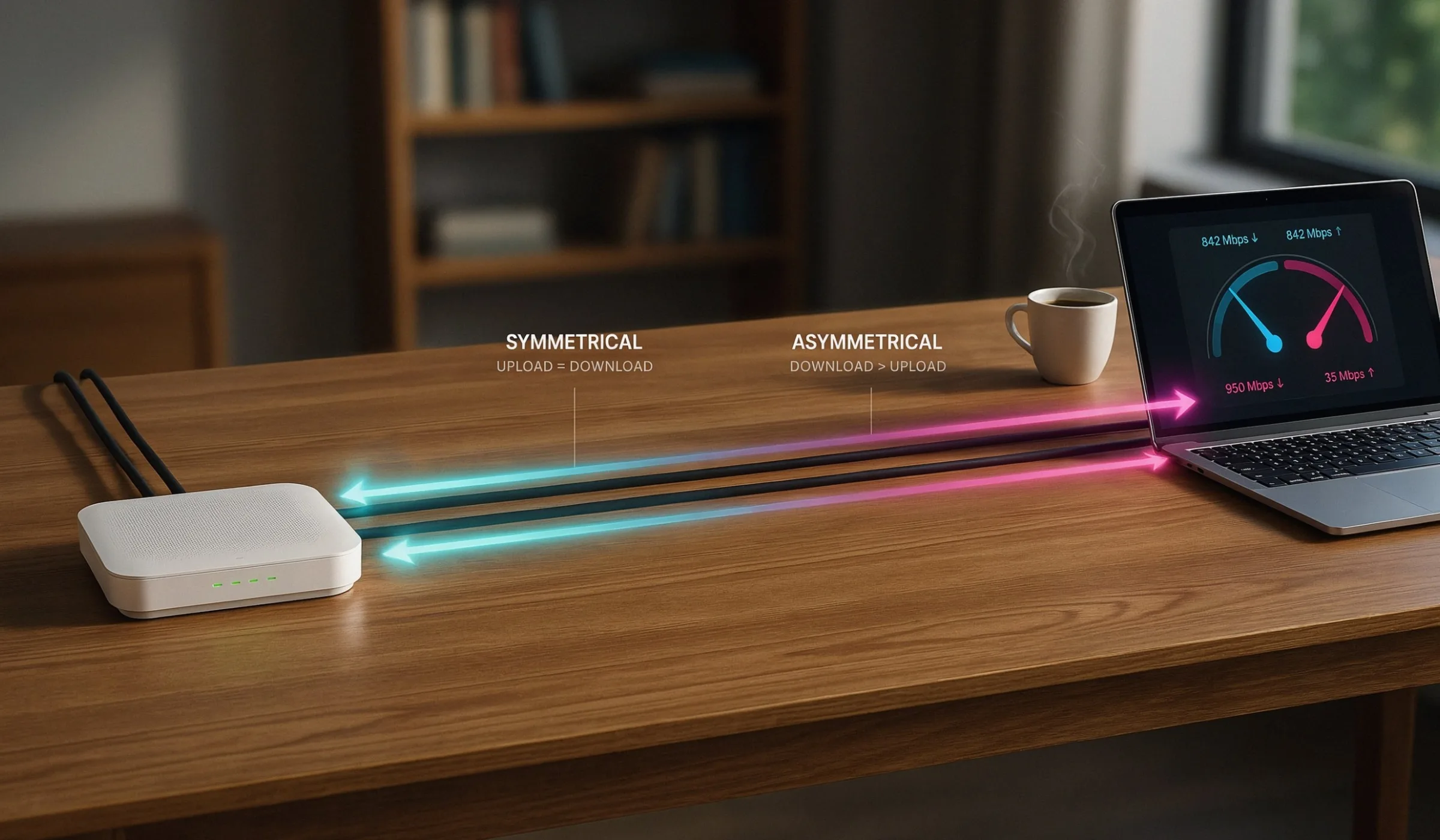 symmetrical vs asymmetrical internet speeds explained