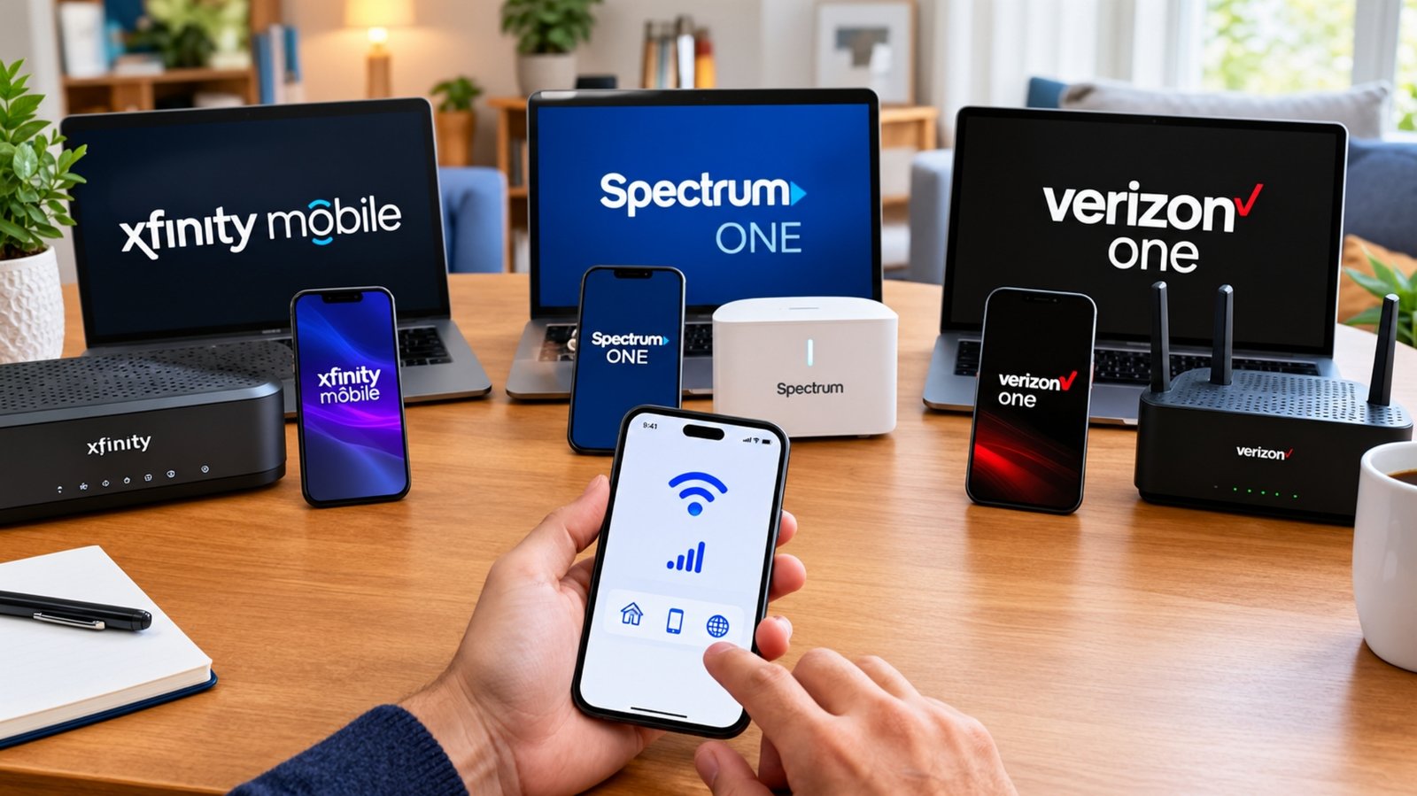 Best Internet + Mobile Line Bundle Plans (Xfinity Mobile, Spectrum One, Verizon One)